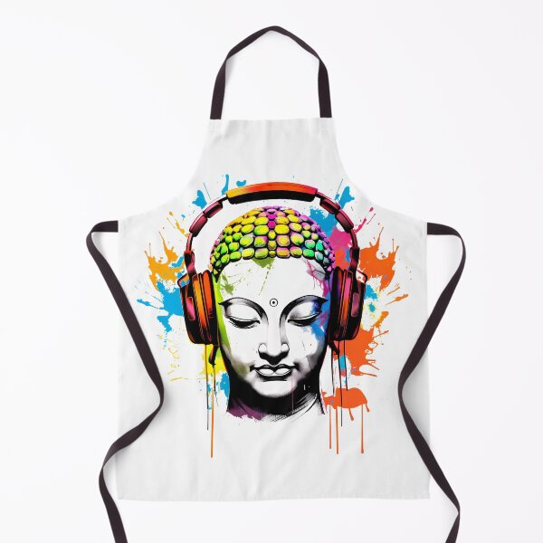 Item preview, Serenity in Sound: Chilling Buddha Meditating with Yoga Music Headphones designed and sold by Studio-Mind.