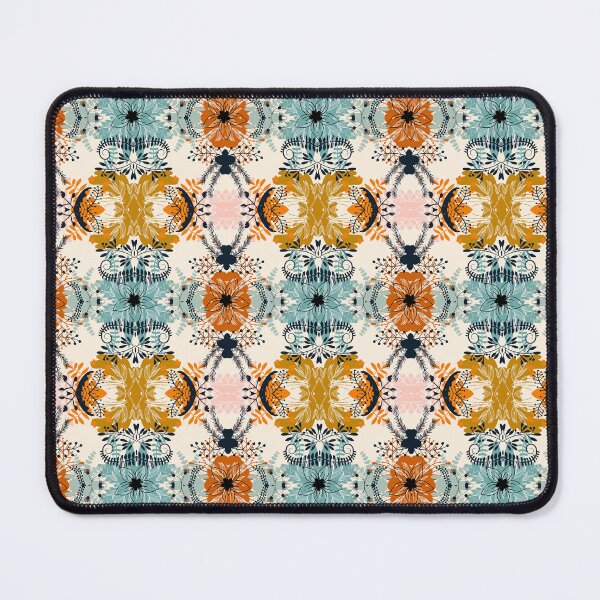 Item preview, Floral Boho warm  Brown, Pink  and Blue Pattern designed and sold by Lumia Creations.