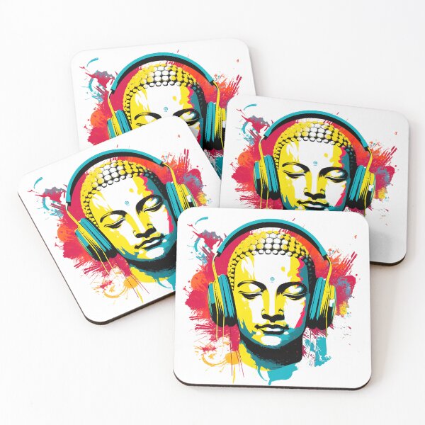 Item preview, Chilling Buddha Meditating with Yoga Music Headphones designed and sold by Studio-Mind.