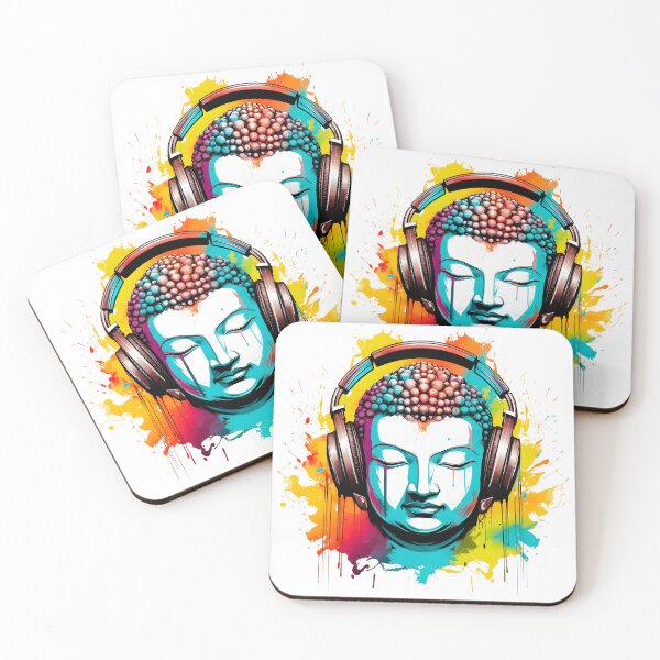 Item preview, Serenity in Sound: Chilling Buddha Meditating with Yoga Music Headphones designed and sold by Studio-Mind.