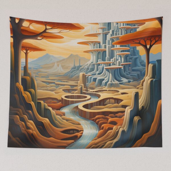 Item preview, Arboreal Metropolis: Sustainable Mushroom City designed and sold by Moisky Art.