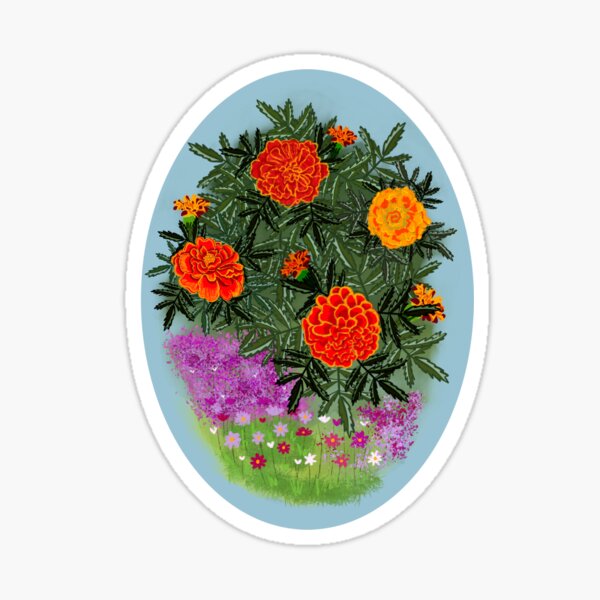 October Flower Bouquet Sticker