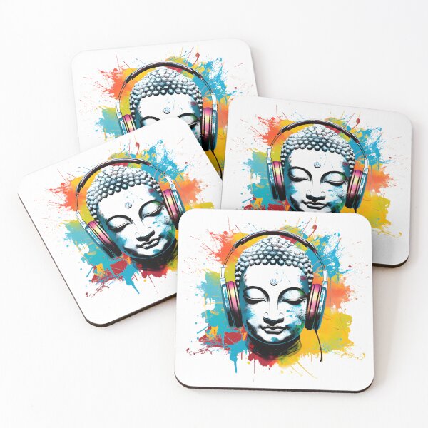 Item preview, Serenity in Sound: Chilling Buddha Meditating with Yoga Music Headphones designed and sold by Studio-Mind.