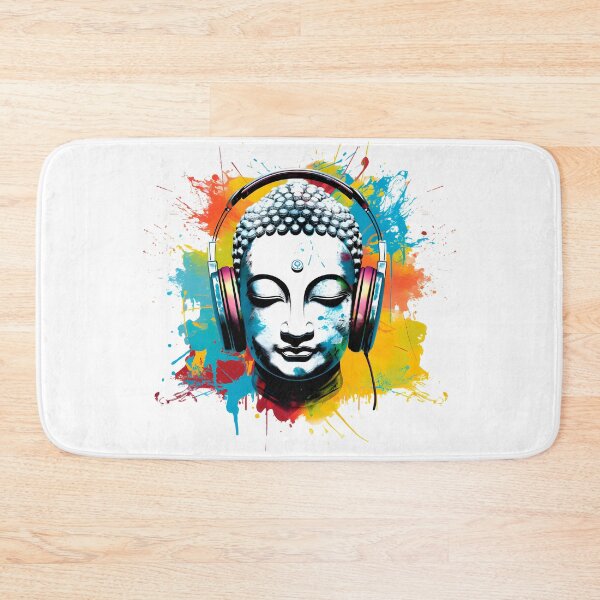 Item preview, Serenity in Sound: Chilling Buddha Meditating with Yoga Music Headphones designed and sold by Studio-Mind.