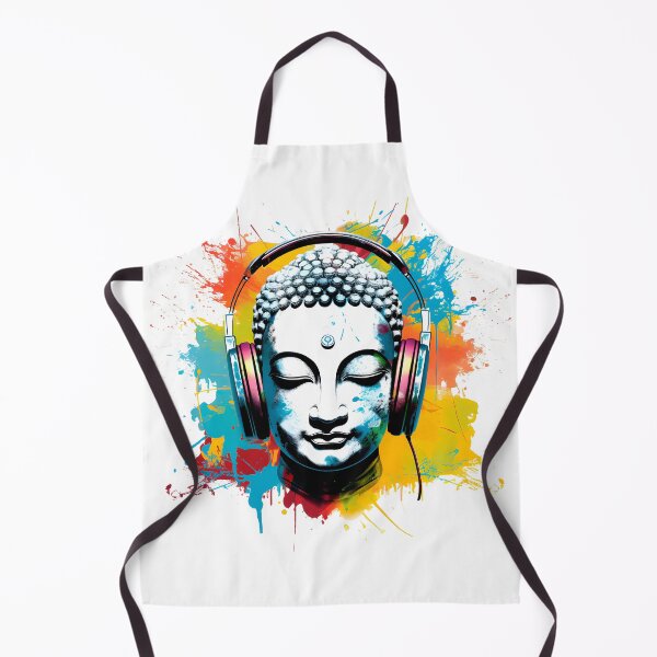 Item preview, Serenity in Sound: Chilling Buddha Meditating with Yoga Music Headphones designed and sold by Studio-Mind.