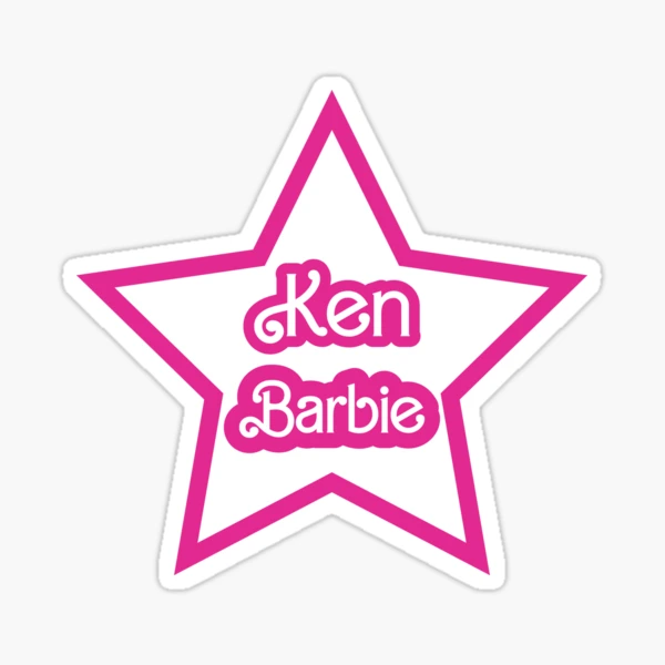 Classic Barbie and Ken 3 inch party gift label sticker set of 48