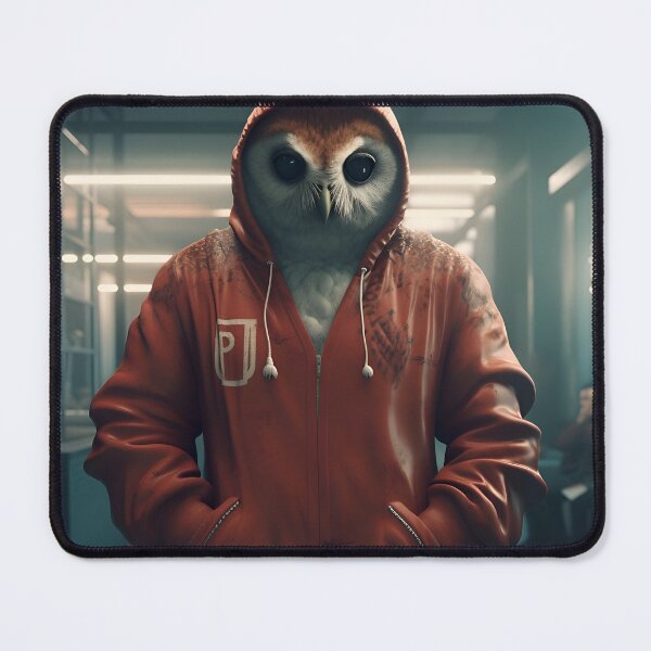 Item preview, Owl in tracksuit designed and sold by Chaote-Shop.