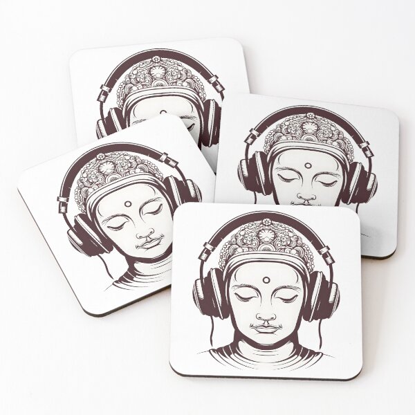 Item preview, Serenity in Sound: Chilling Buddha Meditating with Yoga Music Headphones designed and sold by Studio-Mind.