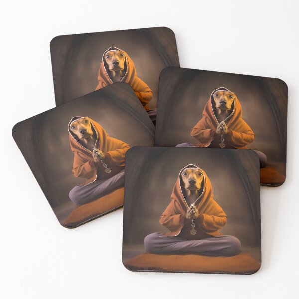 Item preview, Teckel dog meditating designed and sold by the99thstudio.