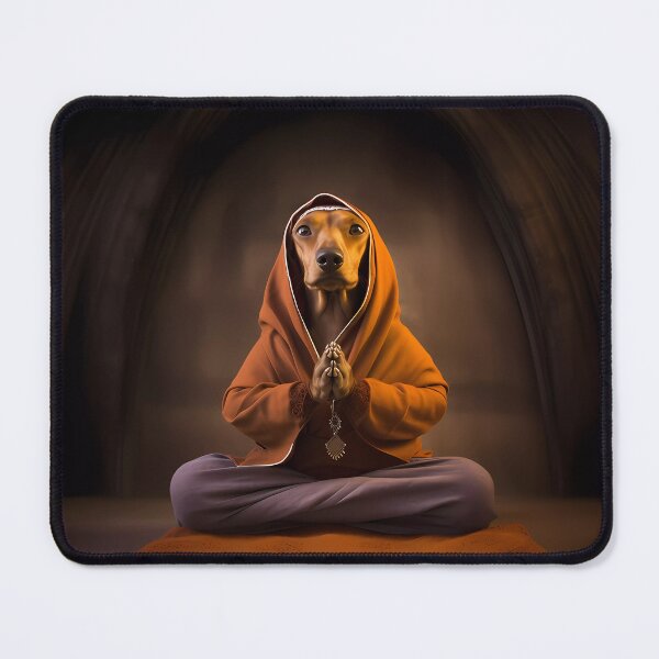 Item preview, Teckel dog meditating designed and sold by the99thstudio.