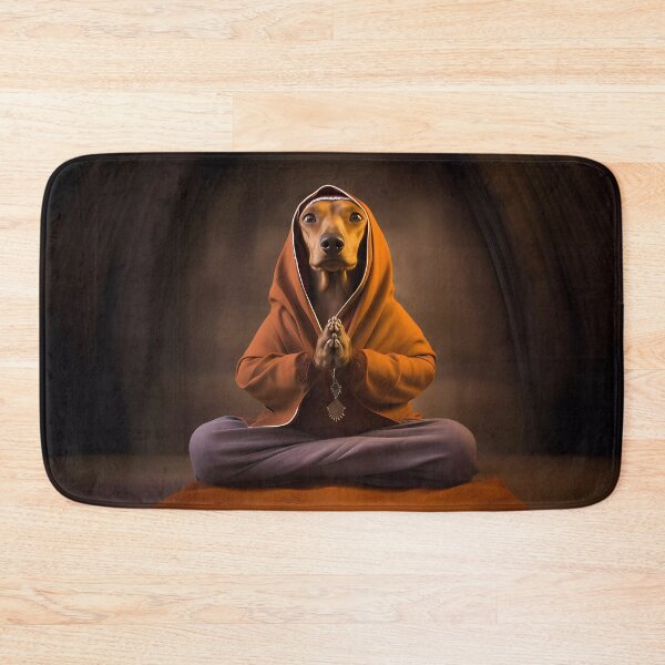 Item preview, Teckel dog meditating designed and sold by the99thstudio.