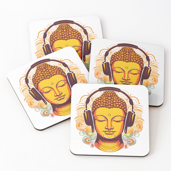 Item preview, Serenity in Sound: Chilling Buddha Meditating with Yoga Music Headphones designed and sold by Studio-Mind.