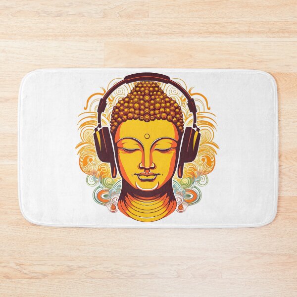 Item preview, Serenity in Sound: Chilling Buddha Meditating with Yoga Music Headphones designed and sold by Studio-Mind.