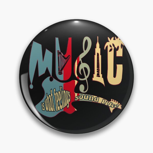 Item preview,  MUSIC IS WHAT FEELINGS SOUND LIKE - FUNNY GREAT MUSIC  DEEP LOVE EXPRESSION SLOGAN FOR GUITARISTS. designed and sold by Ralek.