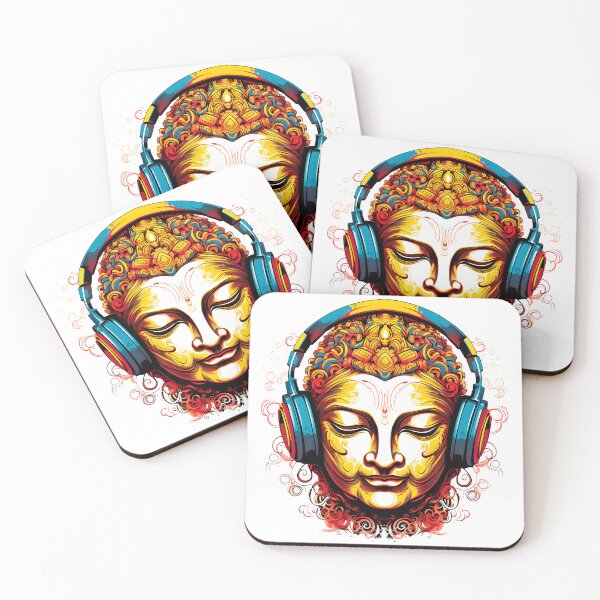 Item preview, Serenity in Sound: Chilling Buddha Meditating with Yoga Music Headphones designed and sold by Studio-Mind.