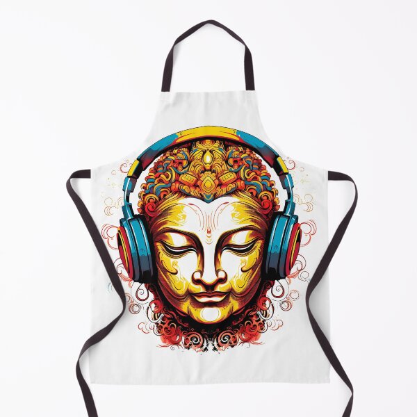 Item preview, Serenity in Sound: Chilling Buddha Meditating with Yoga Music Headphones designed and sold by Studio-Mind.