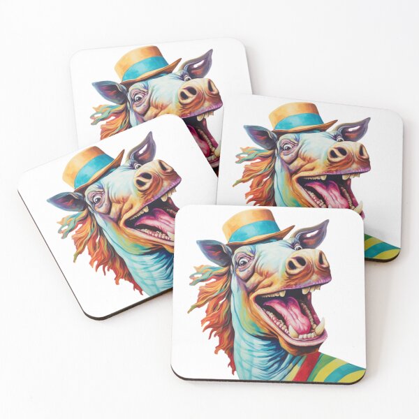 Item preview, Happy colorful horse in funny hat designed and sold by Dreamtodream.