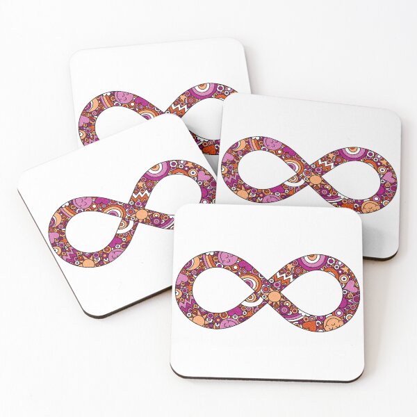 Item preview, Infinity Neurodiverse Doodle Lesbian Pride Flag designed and sold by JoyfulJen.