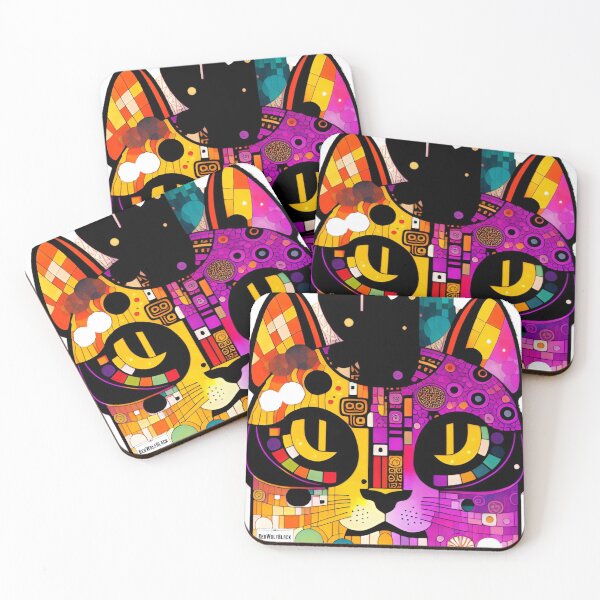 Item preview, cute colorful cat cats 1 designed and sold by RedWolfDisigne.