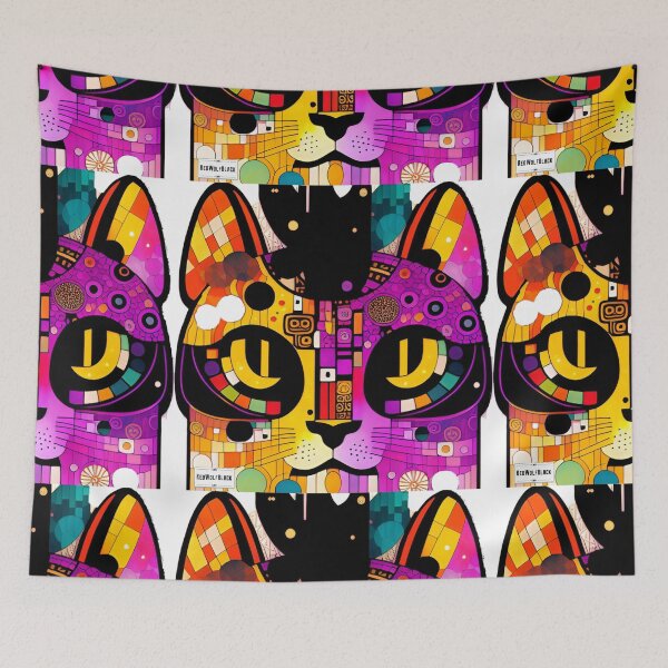 Item preview, cute colorful cat cats 1 designed and sold by RedWolfDisigne.