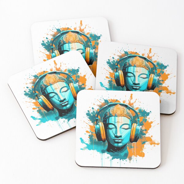Item preview, Serenity in Sound: Chilling Buddha Meditating with Yoga Music Headphones designed and sold by Studio-Mind.