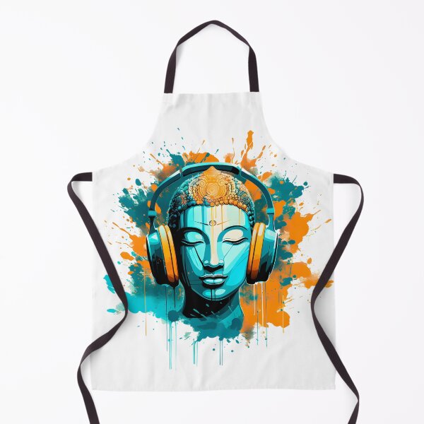 Item preview, Serenity in Sound: Chilling Buddha Meditating with Yoga Music Headphones designed and sold by Studio-Mind.