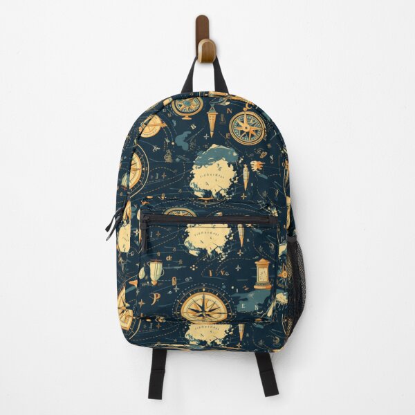 Item preview, Vintage World Map & Compass Explorer Pattern designed and sold by delohill.