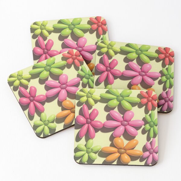 Item preview, Warped distorted 3D balloon flowers designed and sold by DreamHomes.