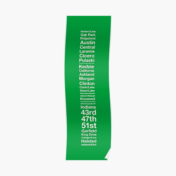 CTA Green Line Poster