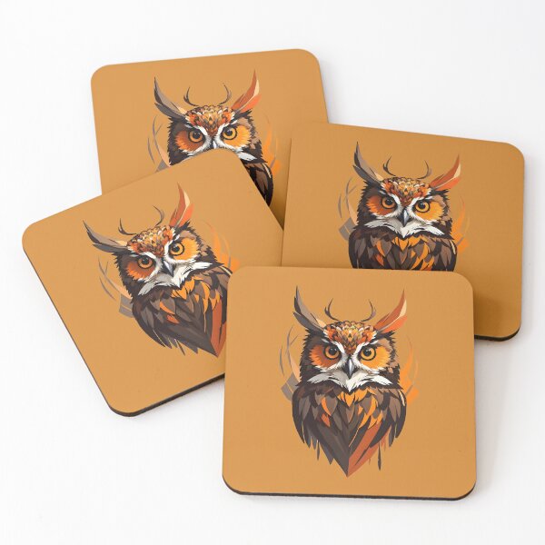 Item preview, cute owl, brown owl, owl artwork, night owl designed and sold by DesingScan.