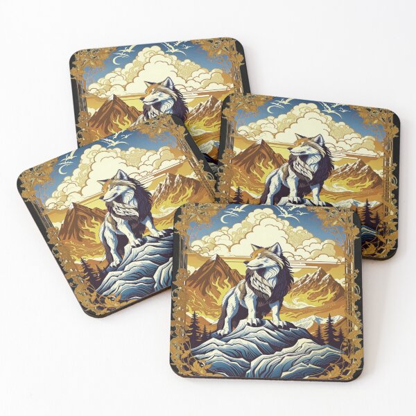 Item preview, Great Wolf on Ice Mountain designed and sold by Hidden  Style Store.