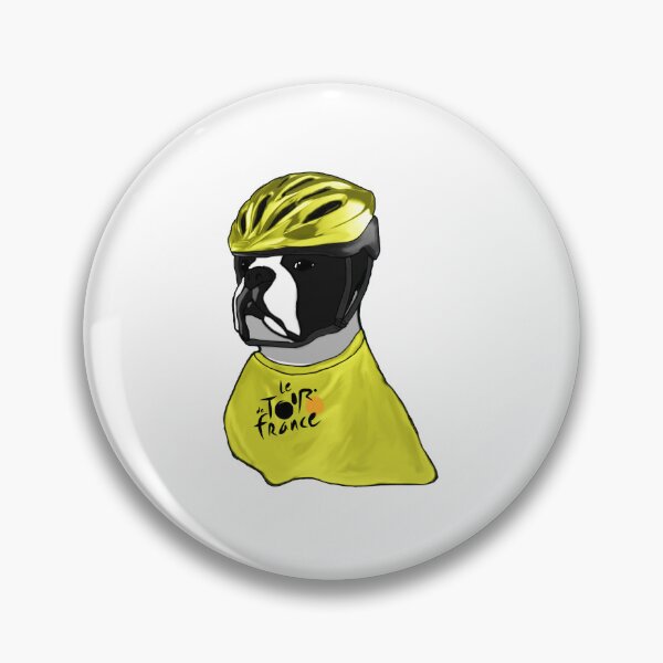Item preview, FRENCH BULLDOG CYCLIST YELLOW DOG HELMET TOUR designed and sold by donpufanft.