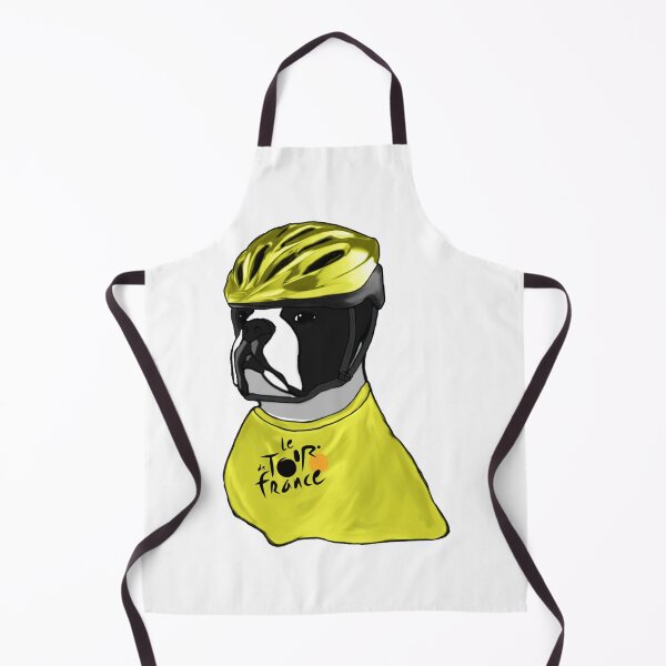 Item preview, FRENCH BULLDOG CYCLIST YELLOW DOG HELMET TOUR designed and sold by donpufanft.