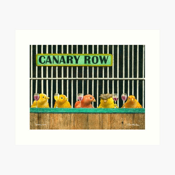 Will Bullas / art print / Canary Row... / humor / animals Art Print