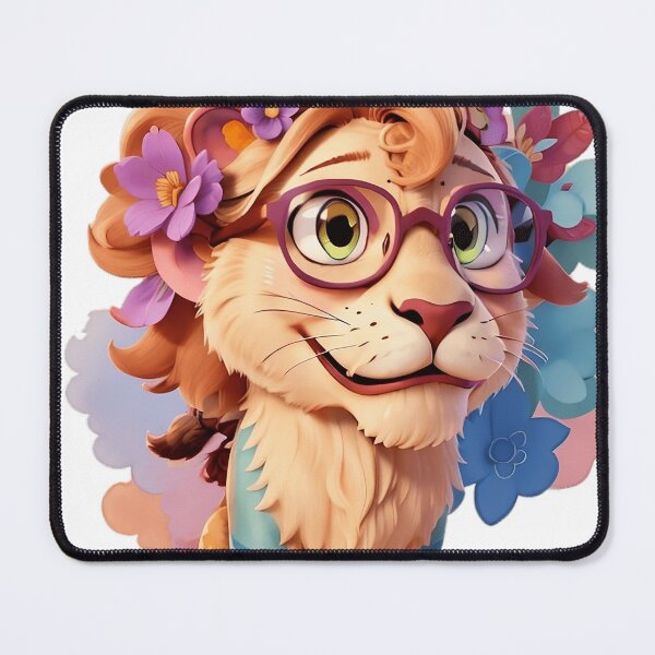 Item preview, Lion Wearing Glasses designed and sold by Lia's AI Art.