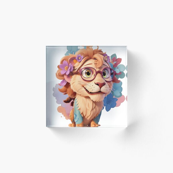 Item preview, Lion Wearing Glasses designed and sold by Lia's AI Art.