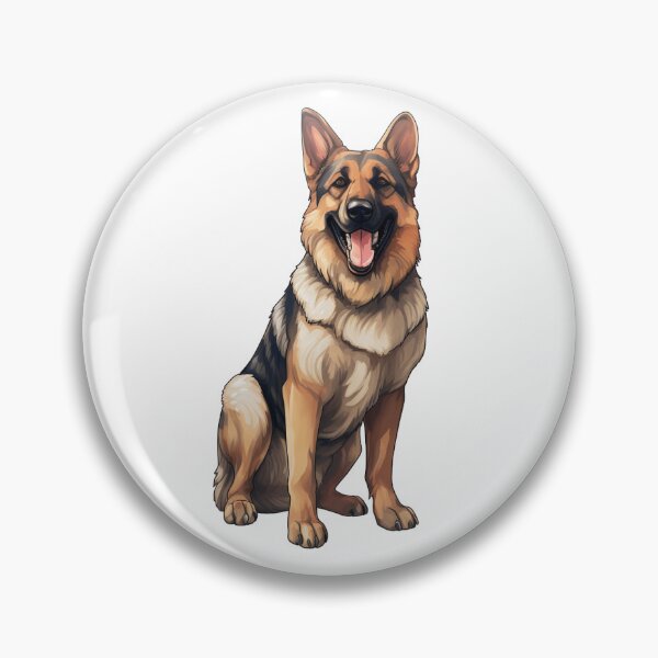 Item preview, Happy german shepherd illustration designed and sold by SynapseBuzz.