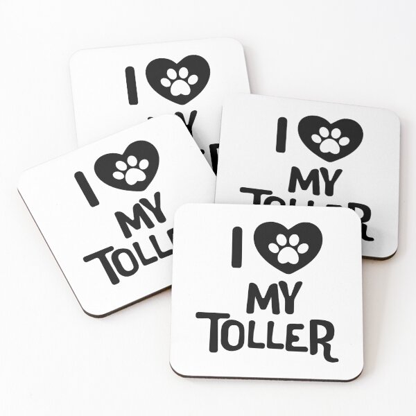 Item preview, I love my toller - black text with pawheart designed and sold by EmeraldeaArt.