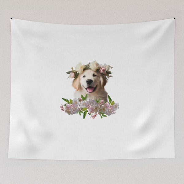 Item preview, Pup with the flowe crown, designed and sold by Dreamtodream.