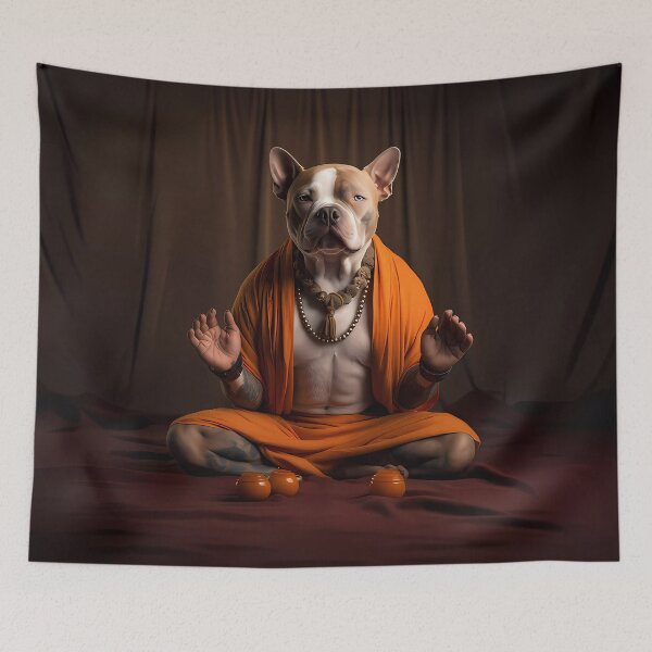 Item preview, American bully meditating designed and sold by the99thstudio.