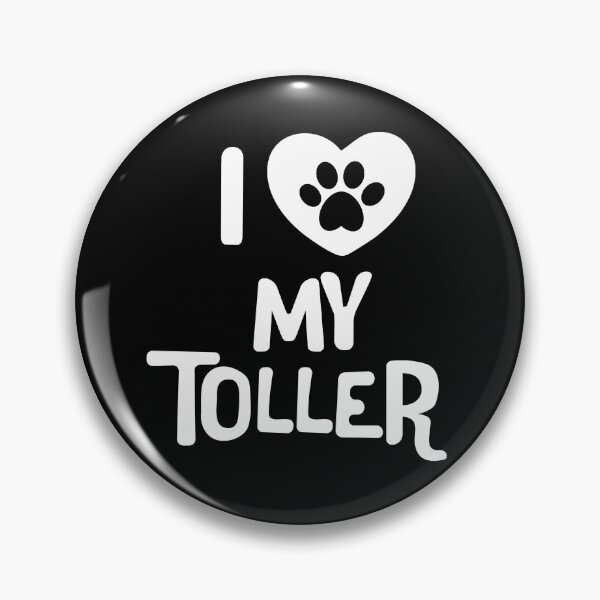 Item preview, I love my toller - white text with pawheart designed and sold by EmeraldeaArt.