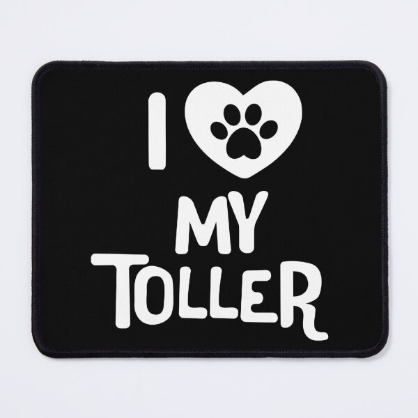 Item preview, I love my toller - white text with pawheart designed and sold by EmeraldeaArt.