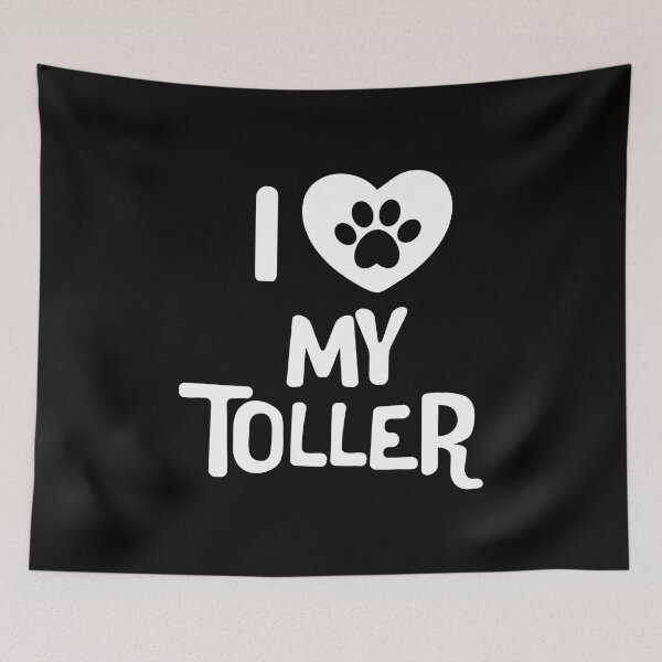 Item preview, I love my toller - white text with pawheart designed and sold by EmeraldeaArt.