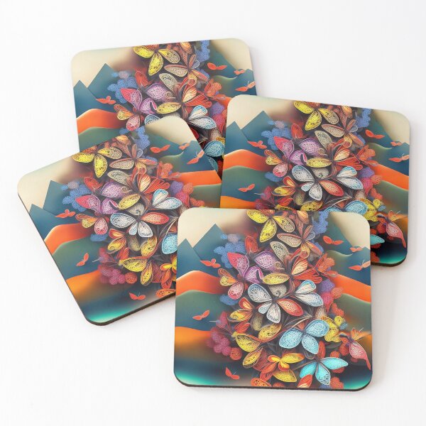 Item preview, Stunning Multi-Colored Butterflower Design - Nature Art Print designed and sold by TribalNative.