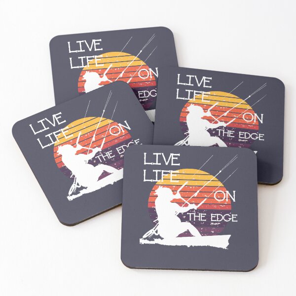 Item preview, Vintage Sunset Retro Sunrise White Kitesurfer Silhouette 1 designed and sold by taiche.