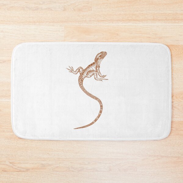 Item preview, Golden Majestic Australian Water Dragon Line Art designed and sold by SteviInkAtelier.