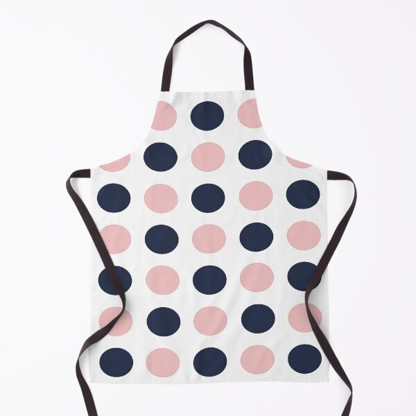 Item preview, NAVY BLUE, BABY PINK and WHITE Symmetrical POLKA DOTS designed and sold by RachelMacht.