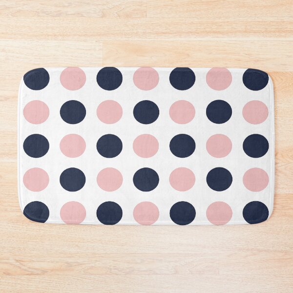 Item preview, NAVY BLUE, BABY PINK and WHITE Symmetrical POLKA DOTS  designed and sold by RachelMacht.