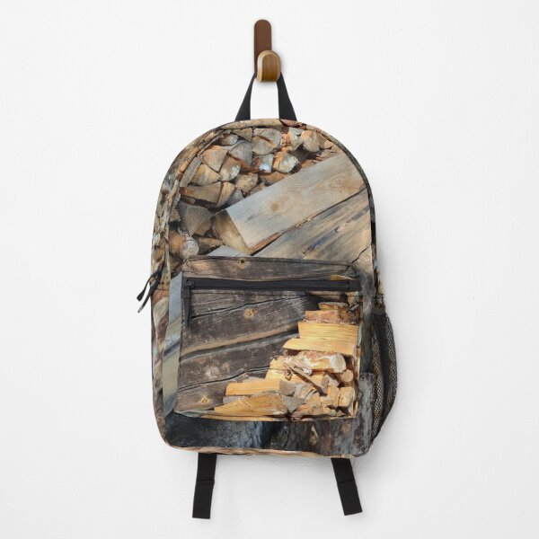 Item preview, Piles of firewood under sun through foliage designed and sold by tshuki.