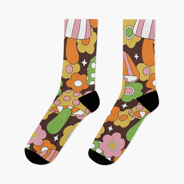 Item preview, Groovy Mushrooms And Hippy Flowers Pattern designed and sold by NicolJay.